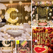 Concept Artificial Proposal Room Decorated with Luminous Letter Balloon Layout Bedroom Supplies Creative Birthday Romantic Package
