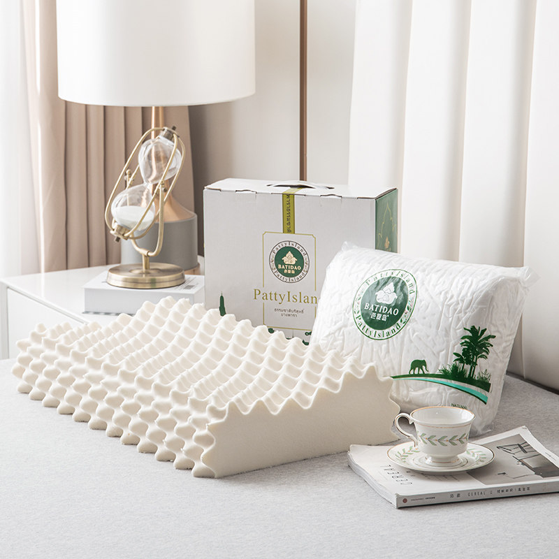 Thailand's original imported natural latex pillow core wolf tooth comfort neck help massage single gift box