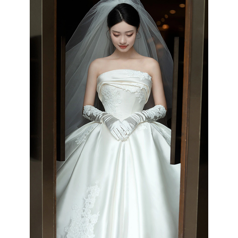 Tube top for bride, elite advanced bag, lace dress, suitable for teen Tube top for bride, elite advanced bag, lace dress, suitable for teen
