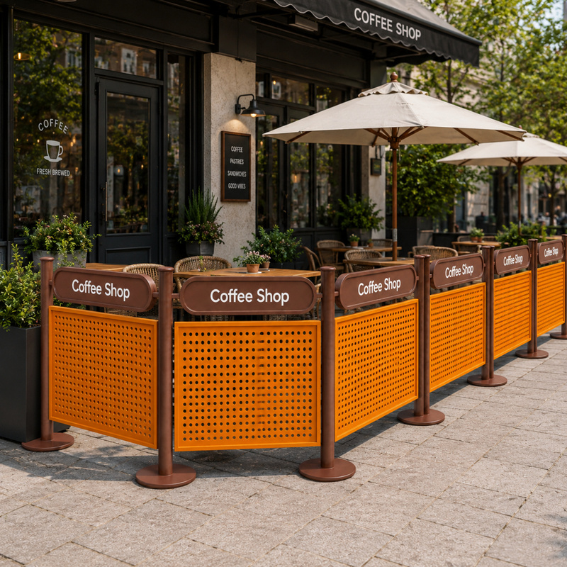 Outdoor Walking Street Partition, Shopping Mall Guardrail, Tourist Area Crowd Control Barrier, Wrought Iron Guide Fence, Park Isolation Railing Outdoor Walking Street Partition, Shopping Mall Guardrail, Tourist Area Crowd Control Barrier, Wrought Iron Guide Fence, Park Isolation Railing