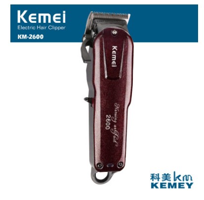 Kemei Comey KM-2600 oil head electric push cut fine steel cutter head wireless charging electric push cut electric hairdresser