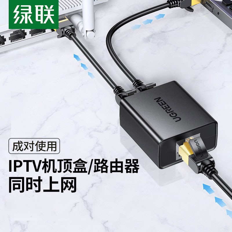Green Networking Line Extension Line 10% Two-stream connector swap for simultaneous internet iptv broadband network road three-way multiport