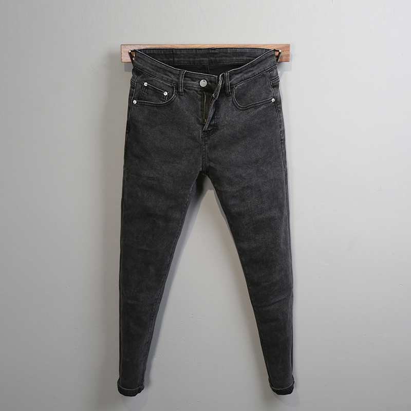 Make old black tide fall mending little foot jeans Young Young Little Flexibility Han Edition trend trousers