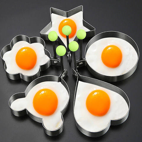 Omelette heart-shaped stainless steel food-grade omelet mold heart-shaped model omelet ring fried egg steamed poach