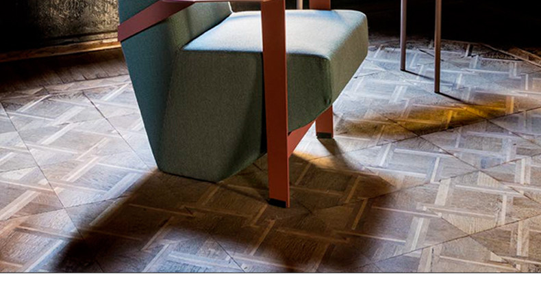 Стул 意式现代简约设计师silver lake家用客厅卧室实木几何单人扶手椅 OTHER