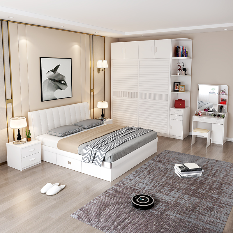 Master bedroom furniture combination set simple modern room whole house into suite room bed wardrobe dresser combination