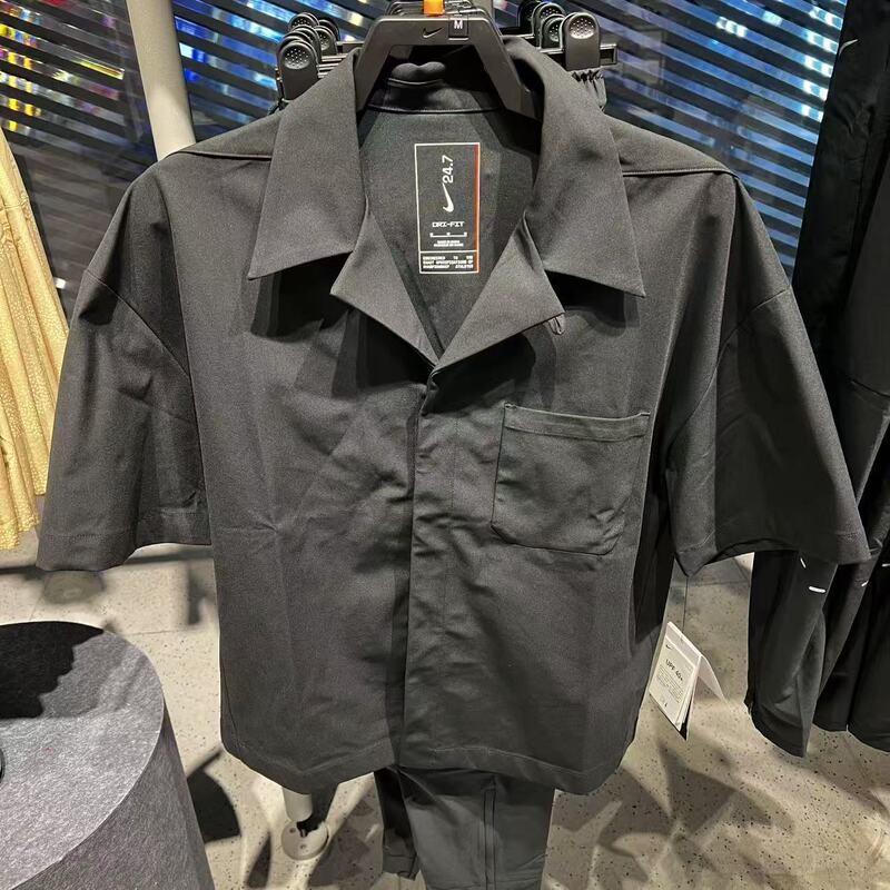 Nike Nike 24.7 Series Unbounded Elastic Men's Short-Sleeved Shirt Loose Breathable Button-Up Top If2735-010 Nike Nike 24.7 Series Unbounded Elastic Men's Short-Sleeved Shirt Loose Breathable Button-Up Top If2735-010