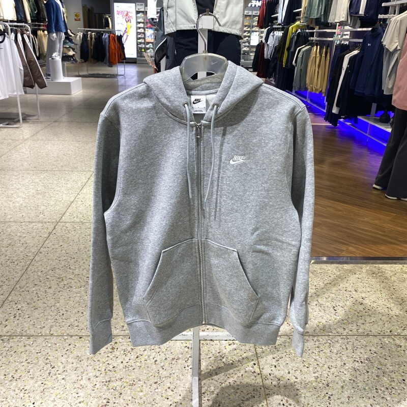 Nike Men's Jacket Autumn New Casual Embroidered Loose Hoodie Cardigan Sweatshirt Fn3862-010