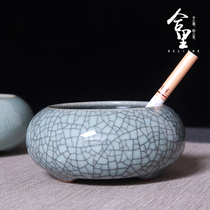 Longquan celadon ashtray fashion personality creative office Hotel retro personality windproof ceramic cigarette smoker
