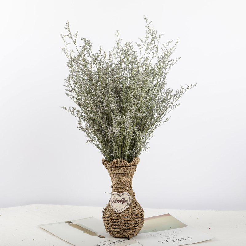 Lover grass dried flowers bouquet full of stars Don't forget my crystal flower Living room Dry flowers Diy decorated with straw floras-Taobao
