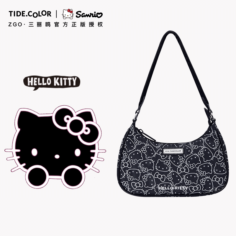 Sanrio Co-Branded Hello Kitty Handbag, Shoulder Bag, Small Bag, Underarm Bag, Hello Kitty Birthday Gift for Women Sanrio Co-Branded Hello Kitty Handbag, Shoulder Bag, Small Bag, Underarm Bag, Hello Kitty Birthday Gift for Women