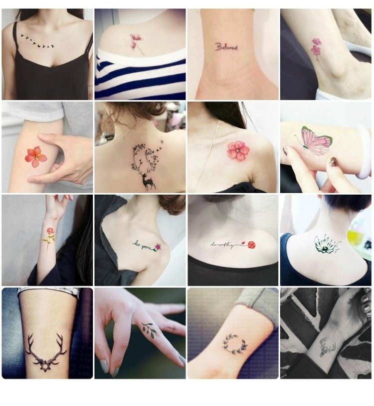 Cơ thể vẽ mùa hè mô hình hình xăm trái tim dán cơ thể trên lưng dao chống mồ hôi 疤 trẻ em vai hoạt hình mắt cá chân hình xăm dán đẹp