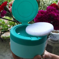 Baby powder box comfortable portable box with hole compartment empty box baby and childrens large size with powder puff