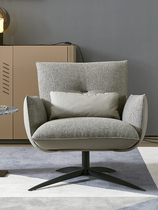 Italian light luxury single sofa chair modern simple living room bedroom balcony designer small apartment fabric back chair