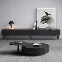 Light luxury Rock Board coffee table Nordic modern simple coffee table TV cabinet combination living room tea table and chair household small apartment