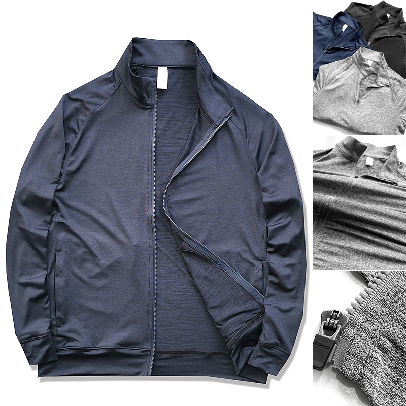 British Foreign Trade Zhengye Autumn Thin Men's Stand Collar Sports Jacket High Elasticity Quick-Drying Breathable Casual Jacket