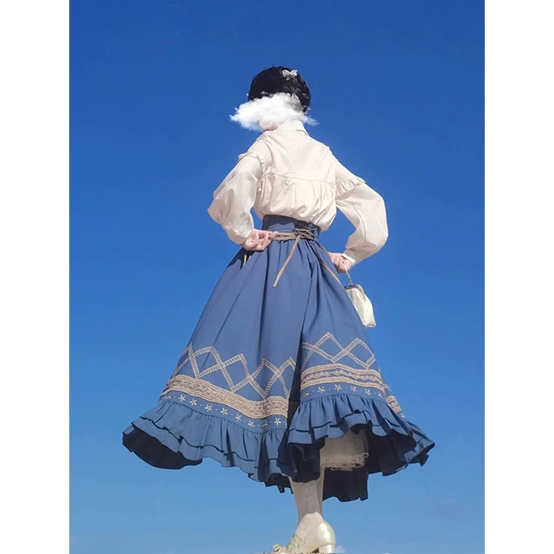 Очаровательная рубашка, юбка, комплект, стильLolita