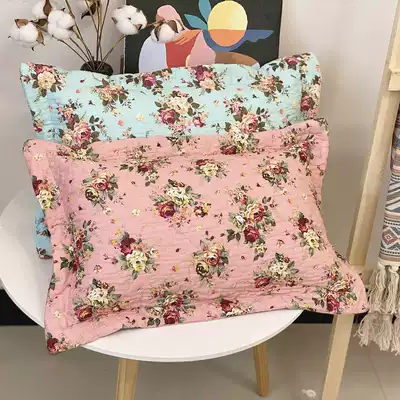 Cotton children's pillowcase foreign trade quilted single cartoon pillowcase 30*50 kindergarten derived seam sweat absorption pillowcase