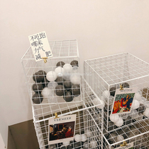 ins wrought iron grid ocean ball Net red tremble sound shop clothing store homestay decoration room decoration cube frame