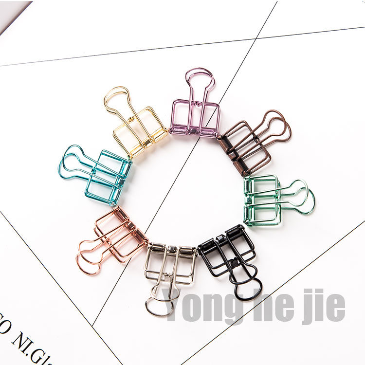 Brief Metal Long Tail Clip Creative Stationery Cute Color Office clips-Taobao