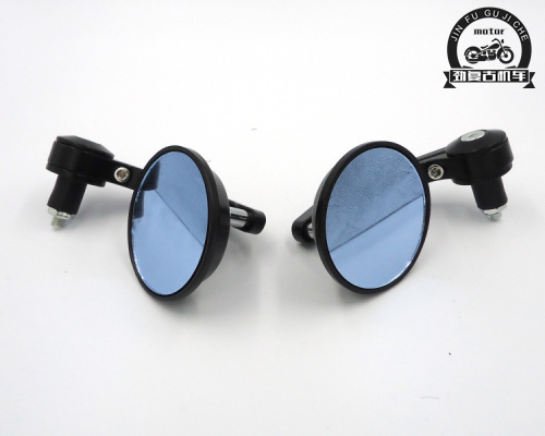 Xe máy retro sửa đổi nhôm xử lý gương gương gương chiếu hậu 360 độ điều chỉnh gương tròn nhỏ gương xe máy chân ngắn