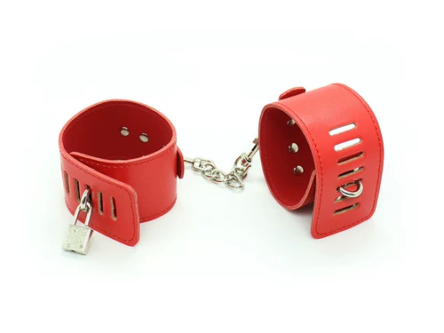 Меньшие кожаные наручники Альтернативные игрушки мужчины и женщины SM поставки флиртуют веселье, переплета, распах с цепью пачки