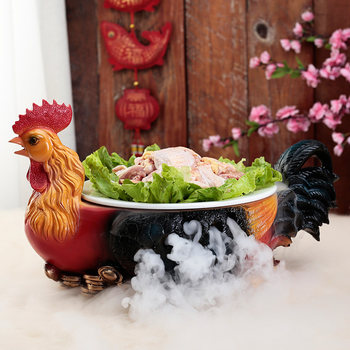 Dry ice dry ice creative internet celebrity seafood hotpot tableware