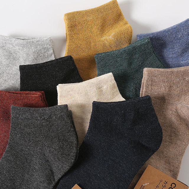 10 Pairs of Cost-Effective Macaron Solid Color Thin Cotton Socks, Low-Cut, Sweat-Absorbent, Odor-Resistant, Shallow Mouth, Short Tube, Breathable and Simple