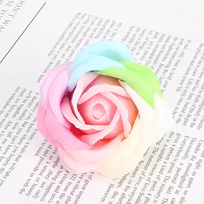 Soap flower head colorful rose soap flower flower flower head color soap flower flower head flower Flower Flower Flower Flower Flower shop material bouquet material