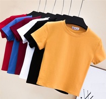 summer women clothes cotton t shirt sexy short simple plain
