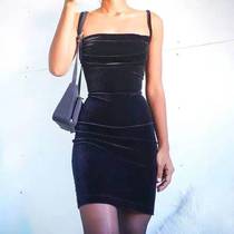 2021 summer fashion black women dress lady sexy braces skirt