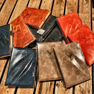 Comfortable feel imitation leather deer head retro A5 thick business notebook diary office book 1A8