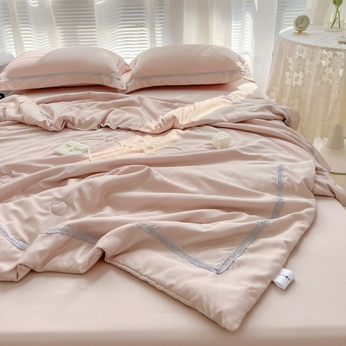 Шелковое прохладное одеяло, простыня, летний комплект, легкий роскошный стиль, 4 предмета, можно стирать, простой и элегантный дизайн