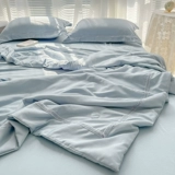 Шелковое прохладное одеяло, простыня, летний комплект, легкий роскошный стиль, 4 предмета, можно стирать, простой и элегантный дизайн