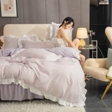 Хлопковый комплект, пододеяльник, простыня, популярно в интернете, 4 предмета, увеличенная толщина, в корейском стиле