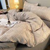 Трехмерная простыня, хлопковый комплект, элегантный пододеяльник, 4 предмета, 3 предмета