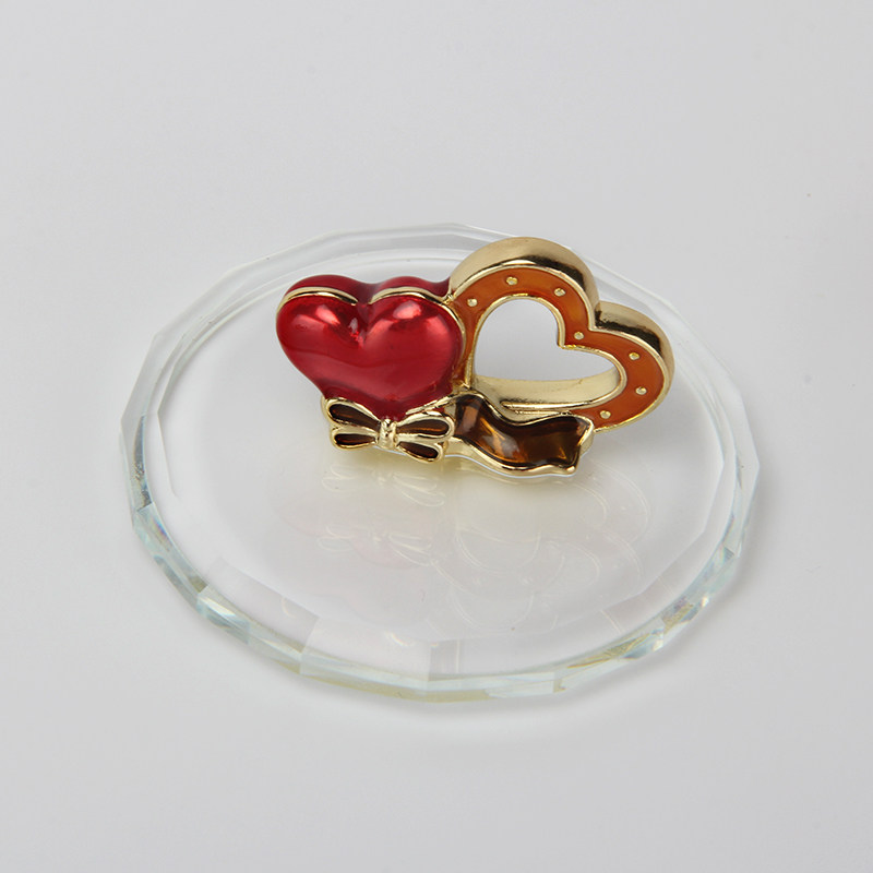 Northman enamel color cup lid single sale Crystal glass cup lid accessories round love insulation and dustproof universal