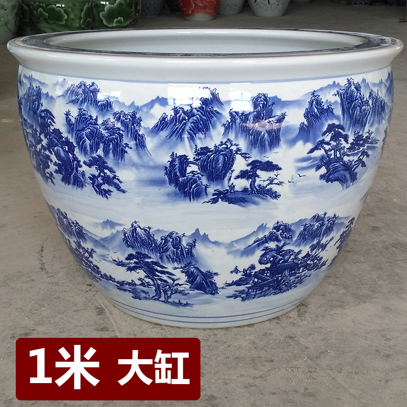 Ceramic flower pot extra large flower bonsai pot water lily bowl lotus lotus tank goldfish tank turtle tank home decoration