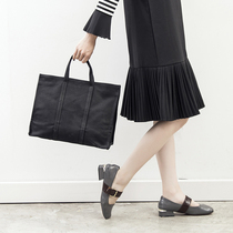 Canvas file bag a4 business office bag information bag zipper multi-layer storage bag waterproof conference briefcase bag thickened