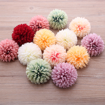 Simulation dandelion flower DIY headdress material fake flower round onion ball chrysanthemum wedding flower head props