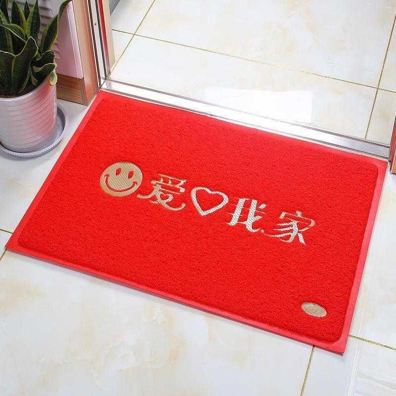 Foot rubbing the earth door outside the door mat, stepping on the red carpet home, pad simple anti-slip mat new