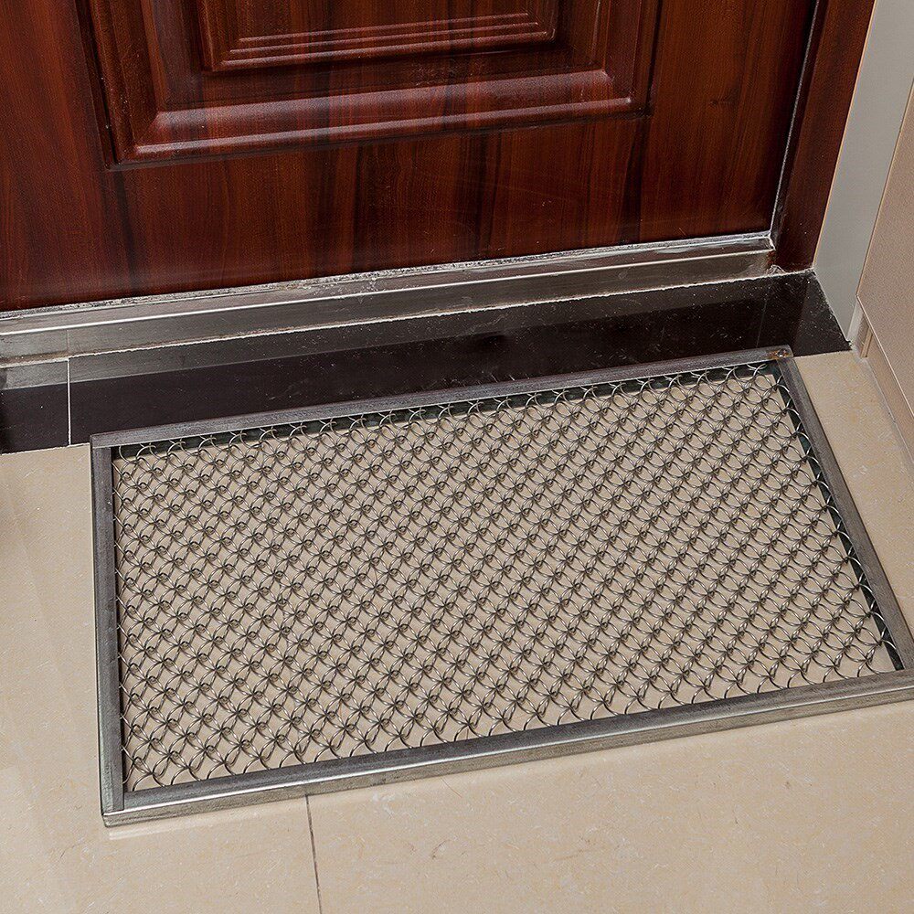 Spring door mat metal mat mat mat metal mesh mat mat inlet input into door encryption