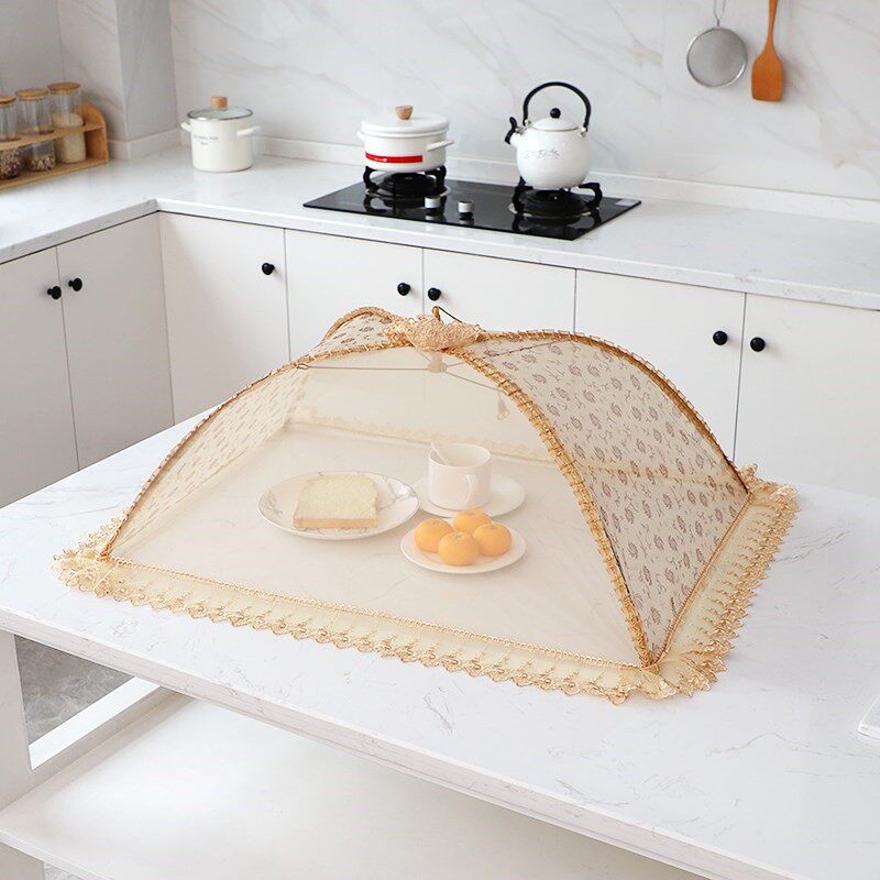 Folding vegetable cover microporous breathable dust-proof yarn cover anti-fly cover Hood Home Cover Vegetable Table Hood Leftover Hood