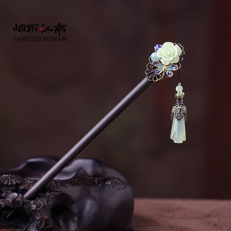 images 0:Yan Yujiang's ancient wind is about to host the female step-taking Su hairpin hairpin hairpin hairpin hairpin hairpin hair hairpin hairpin hair hairpin wood hair jewelry lock hairpin
