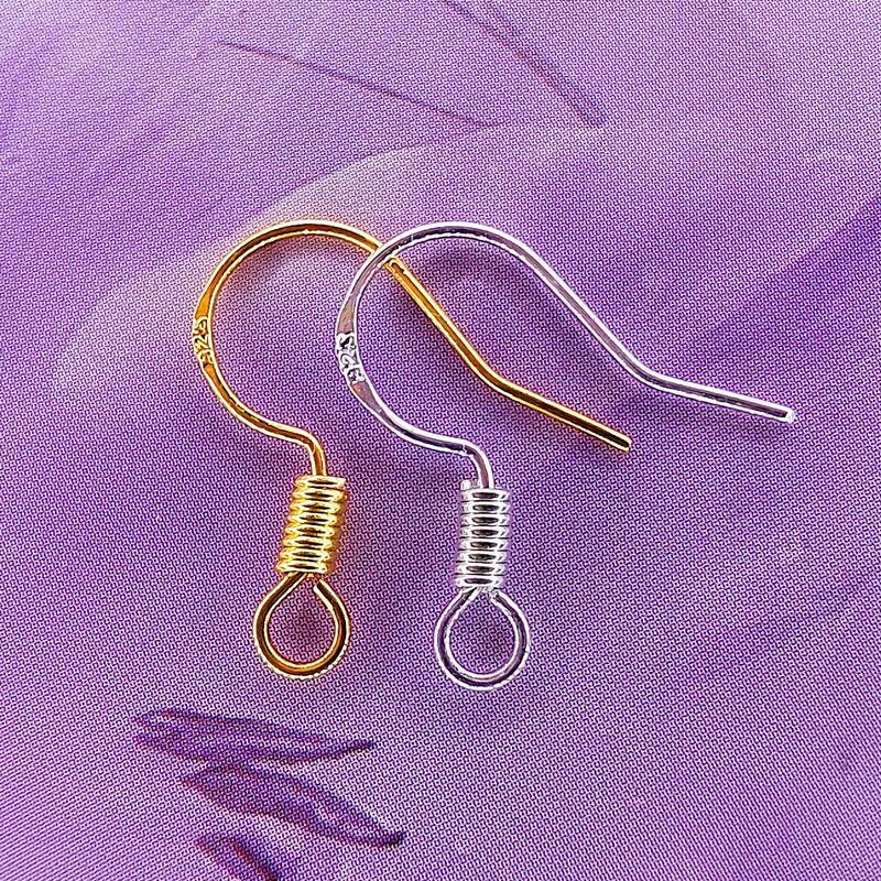 925 Silver Plated Ear Hooks Hypoallergenic Earring Accessories DIY Materials Handmade Earrings Jewelry Accessories