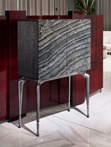 Italian light luxury entrance cabinet modern simple high-end minimalist marble storage storage cabinet integrated design