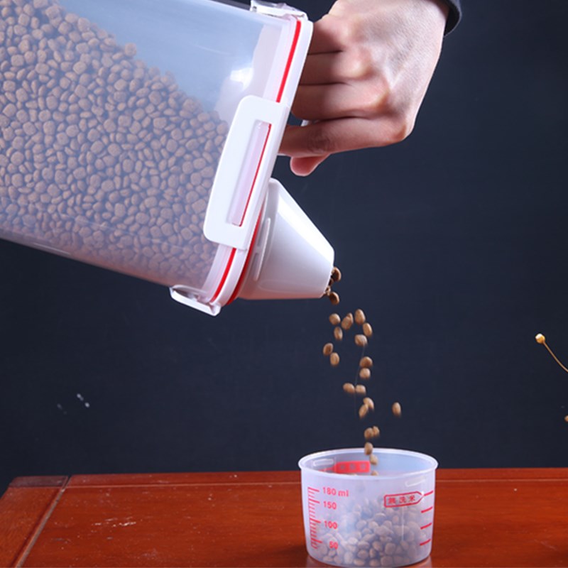 Cat Food Dog Food Storage Barrel Pet Food Storage Tank Damp-proof containing box Cat Food Storage Barrel Small Sealed Barrel