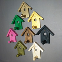 Clothing store wall adhesive hook is hanging single hook childrens shelf wall hanging small house hanging solid wood adhesive hook display rack