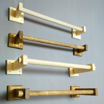 Clothing store display stand on the wall is hanging mens and womens clothing store wooden hanging crossbar shelf wooden clothing display rack