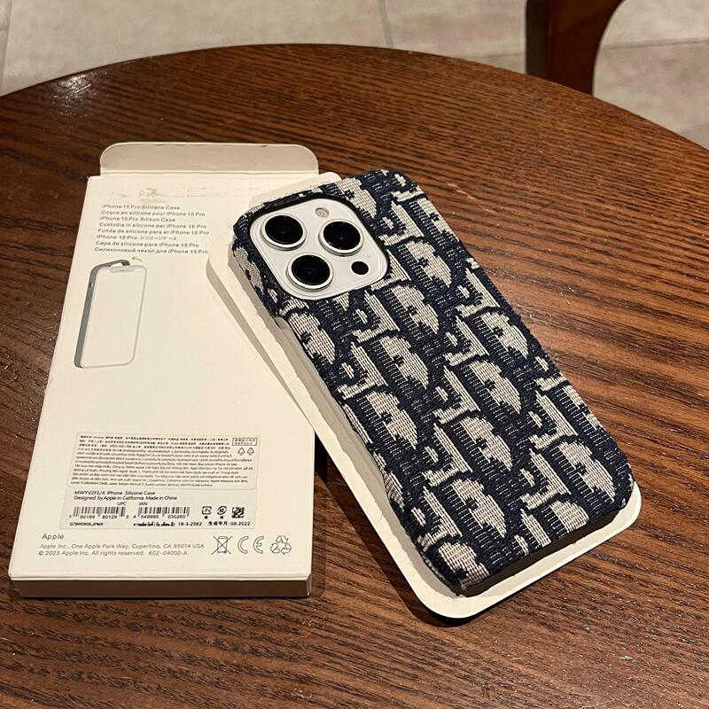 Denim Embroidery Suitable for Apple 16 Phone Case iPhone 15 Pro Max New Model 14Plus Anti-Drop 13Pro Popular Model 12 Protective Case High-End Luxury ins Style Art Niche Simple High-Class Feel